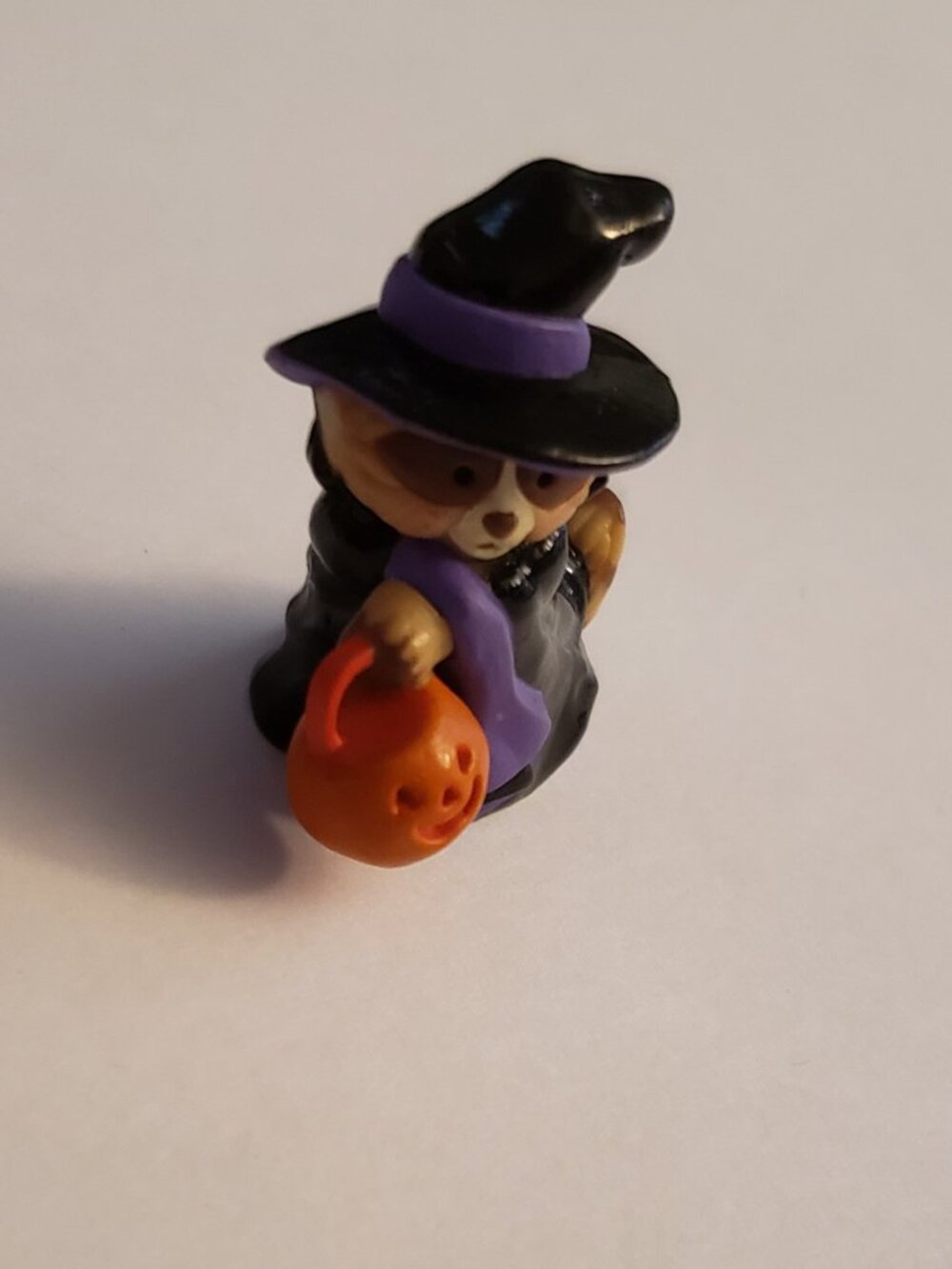 Vintage Raccoon Witch Hallmark Mini Figure Merry Miniature Halloween Decor 1987